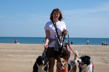 With Mom at the Beach